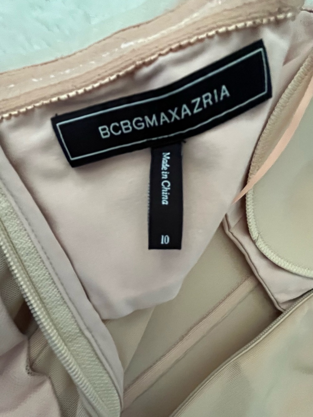 BCBGMaxAzria Blush Pink Tiered Tulle Midi Dress - Picture 12 of 12